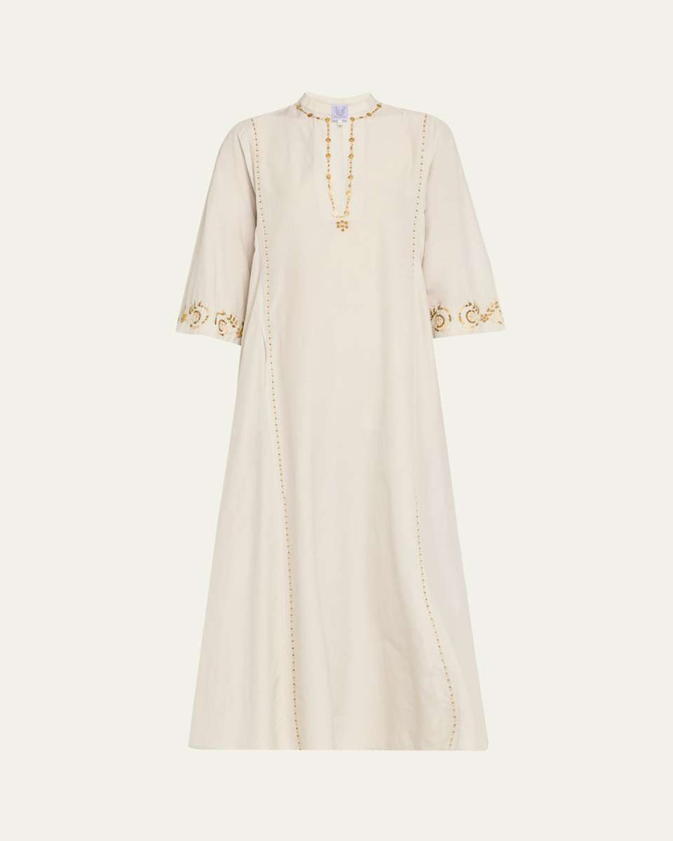 Vladia Cotton Long-Sleeve Dress